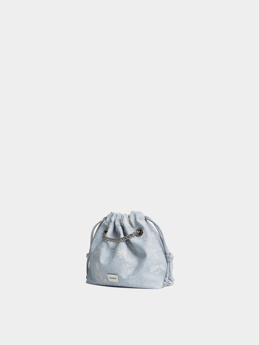 CH. MINI TRAWSTRING BAG, DENIM