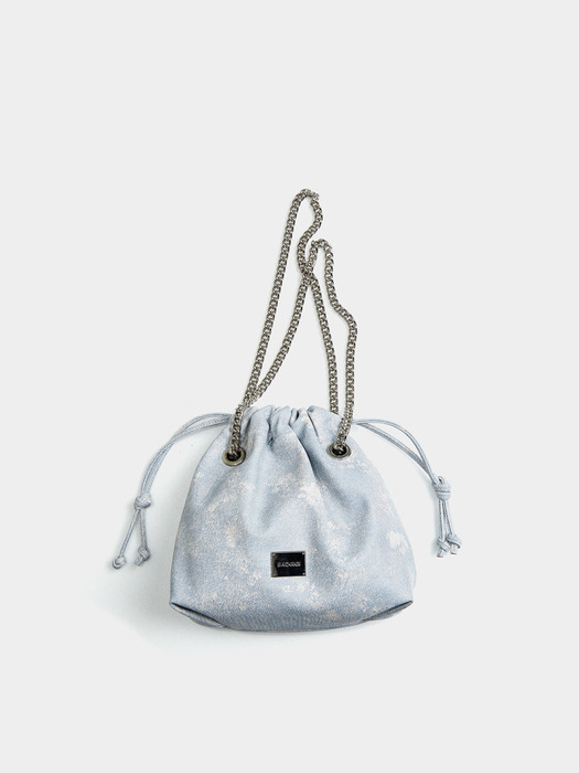 CH. MINI TRAWSTRING BAG, DENIM