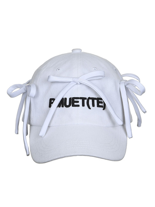 비뮈에트]RIBBON DETAIL LOGO BALL CAP