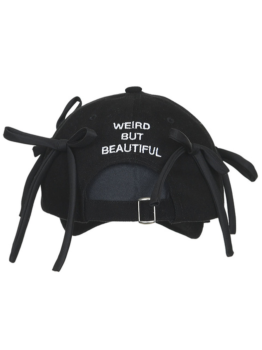 비뮈에트]RIBBON DETAIL LOGO BALL CAP