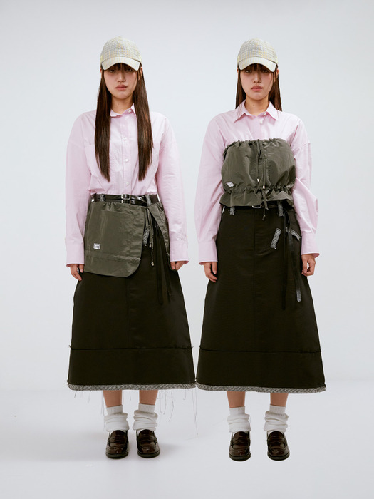 Jori Wrap Skirt (Charcoal)
