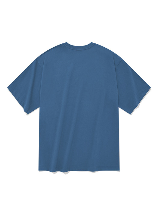 20수 블루 스트로우베리 반팔 티셔츠 블루