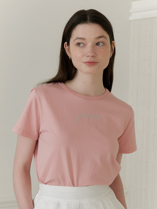 DOTTED YUPPE T-SHIRT_PINK