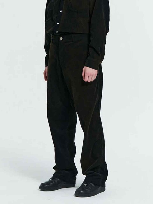 MPa BLEACHED CORDUROY PANTS (BLACK)