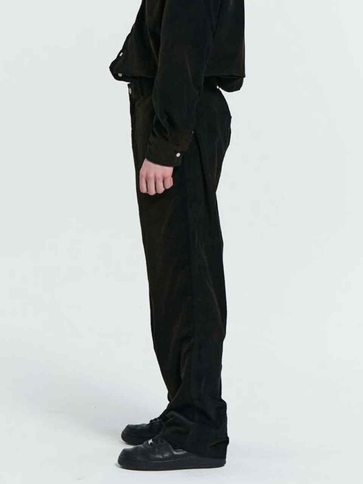 MPa BLEACHED CORDUROY PANTS (BLACK)