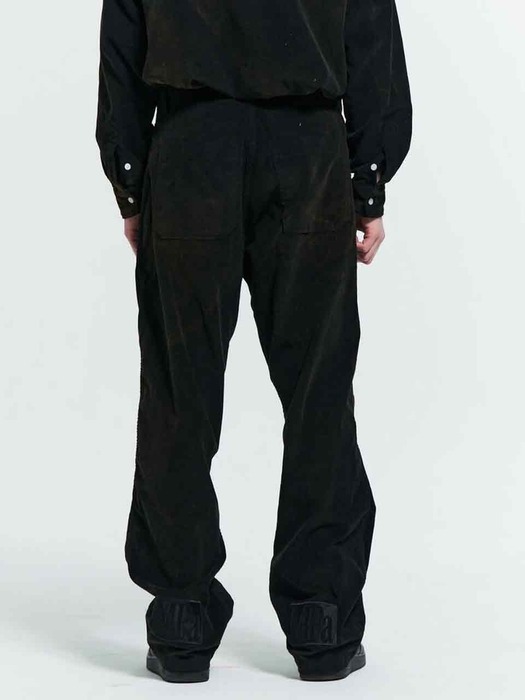 MPa BLEACHED CORDUROY PANTS (BLACK)