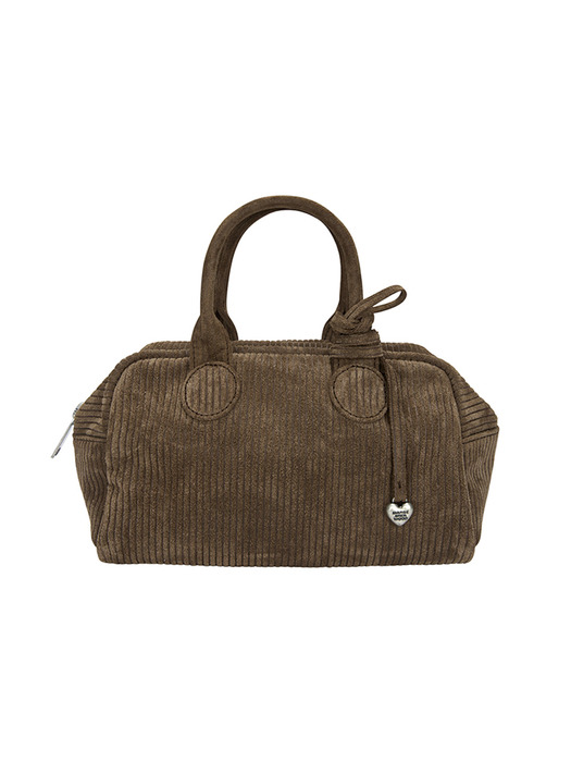 SOFT BOWLING BAG_cocoa corduroy suede