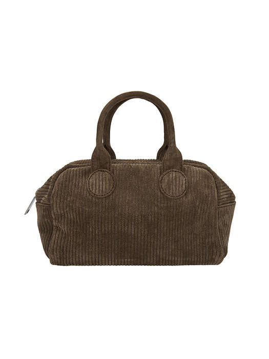 SOFT BOWLING BAG_cocoa corduroy suede