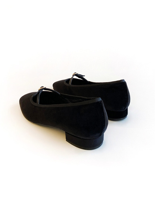 Ovrille velvet flat_Black 2cm ODR220244