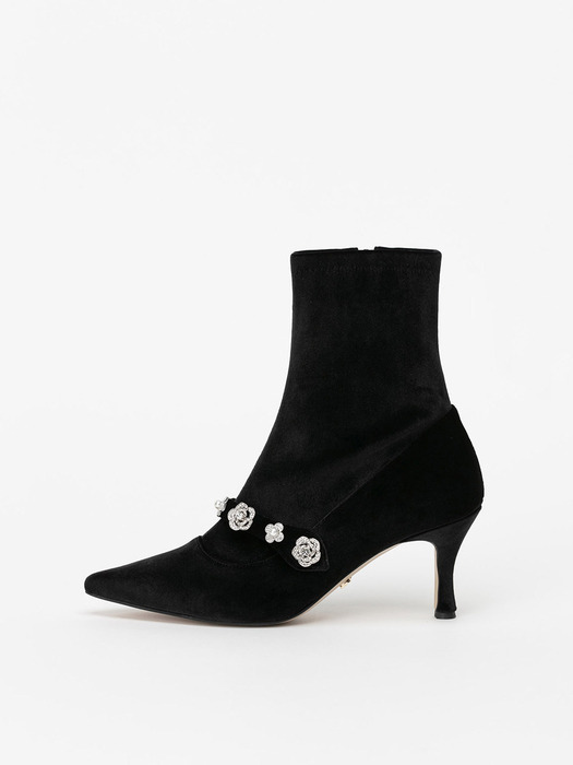 Pheonix Velvet Boots in BLACK VELVET