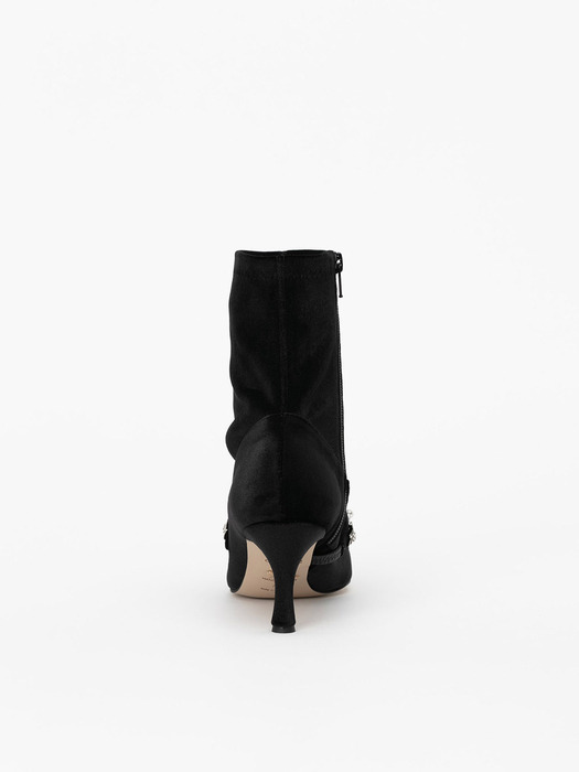 Pheonix Velvet Boots in BLACK VELVET