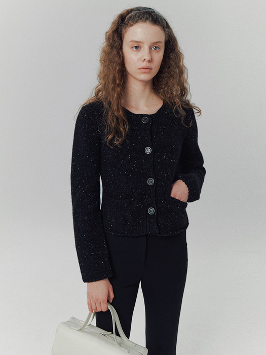 Audrey Nep Cardigan in Black