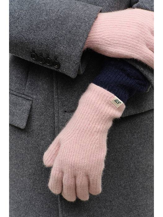 WHOLEGARMENT KNIT GLOVES PINK_UDGL4F101P1