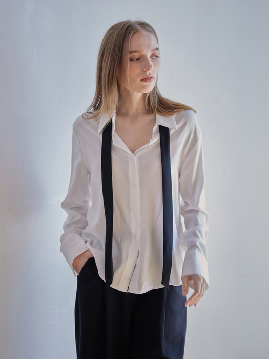 TIESET SIMPLE BLOUSE - IVORY