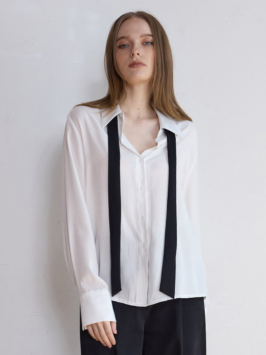 TIESET SIMPLE BLOUSE - IVORY