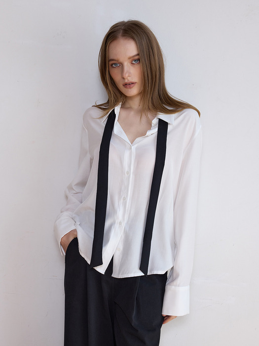 TIESET SIMPLE BLOUSE - IVORY