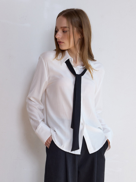 TIESET SIMPLE BLOUSE - IVORY