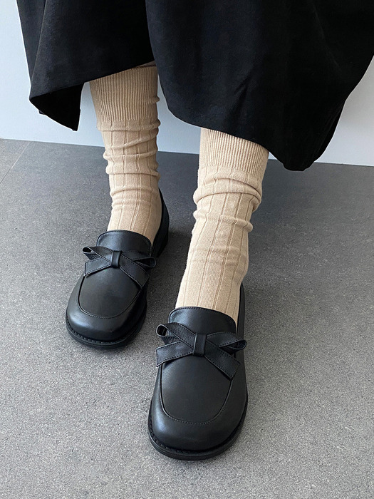 Frail cutie loafers_Black ODRD240028