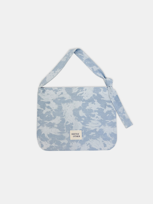 이고백(IGO BAG)_Marble Denim Large Hobo Bag_Light Blue