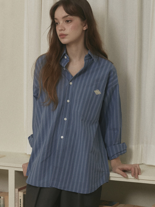 Bluemont classic stripe shirts (blue)