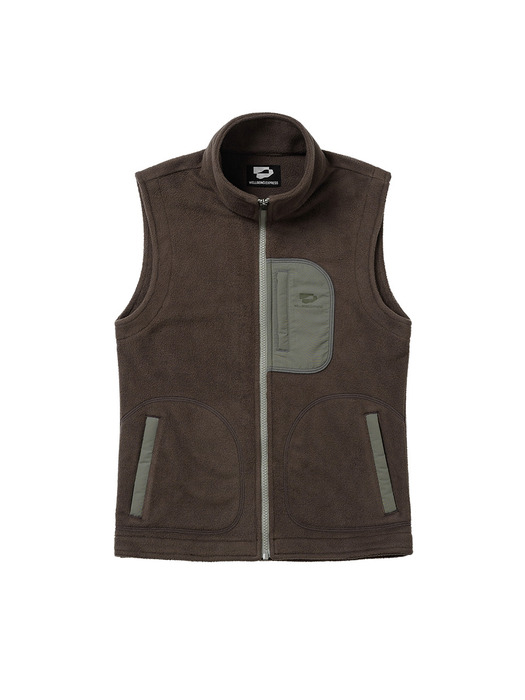 Fleece Vest Brown