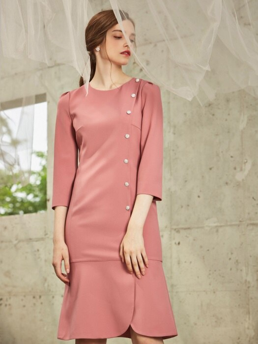 ELENA / Jewel Button Dress (2color)