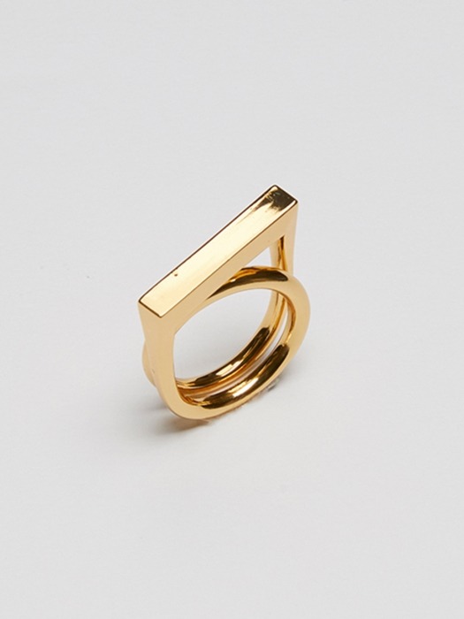 Square Inner Twisted Ring_Gold