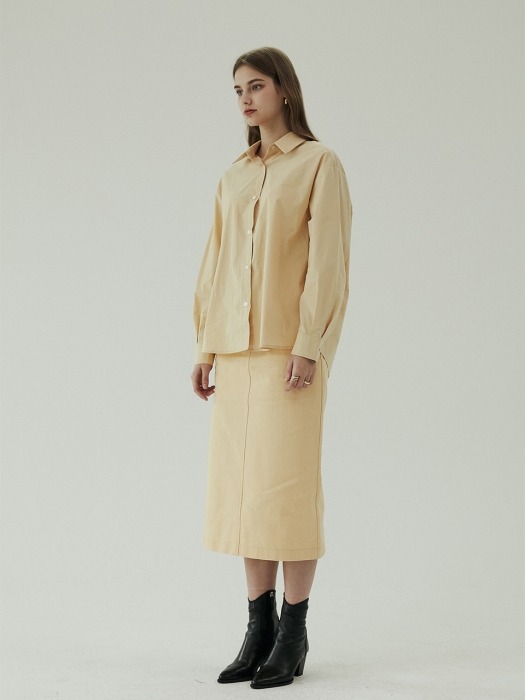 Lena cotton skirt prime yellow