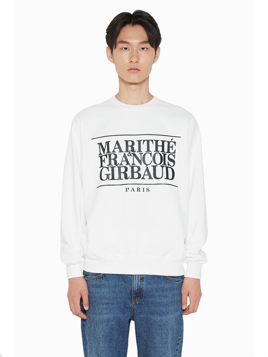 MARITHE CLASSIC LOGO SWEATSHIRT off white