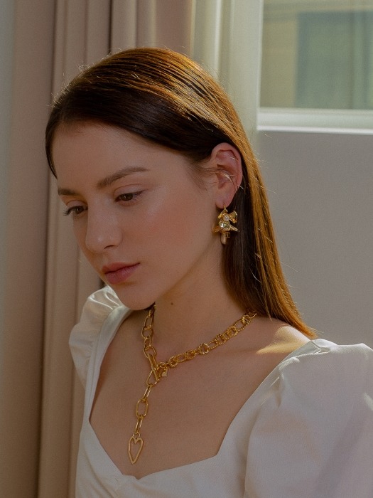 Blooming ring earrings