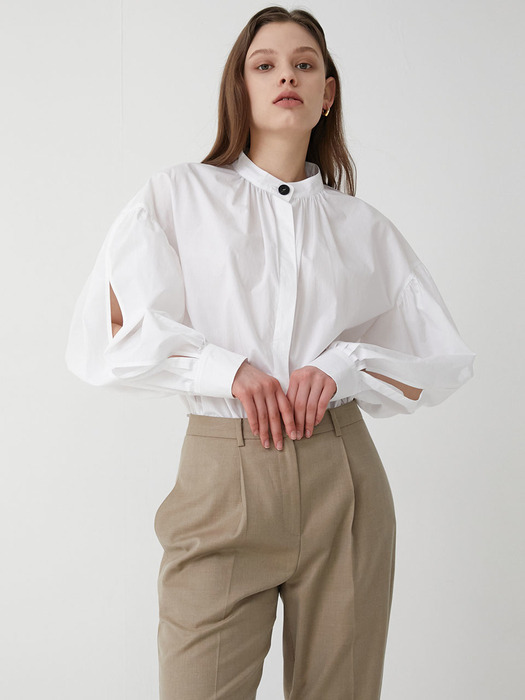 Shirring cotton blouse SW0SB017-01