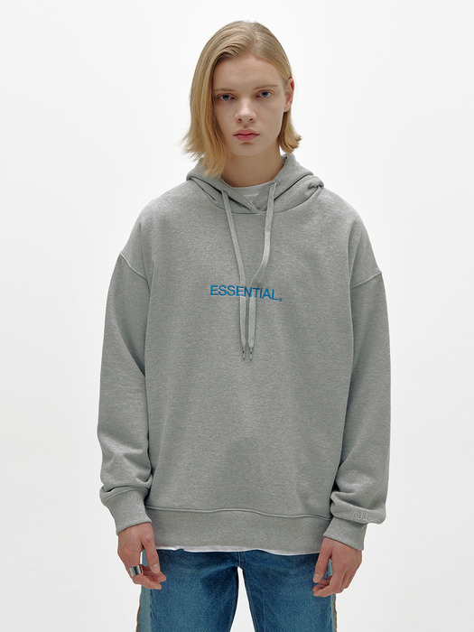 ESSENTIAL LOGO HOODIE GRAY