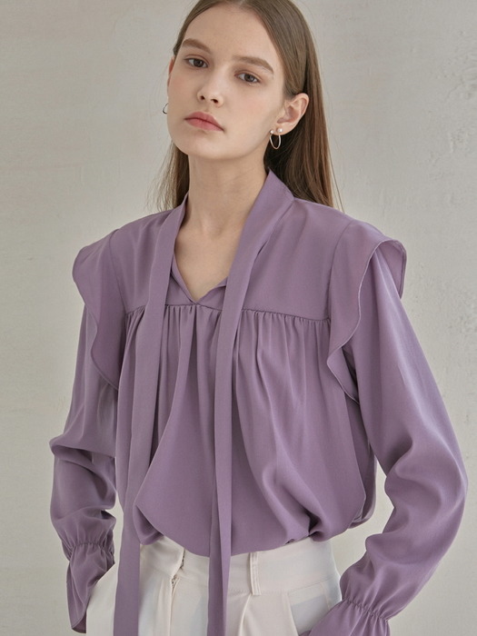 RUFFLE TIE BL_PURPLE