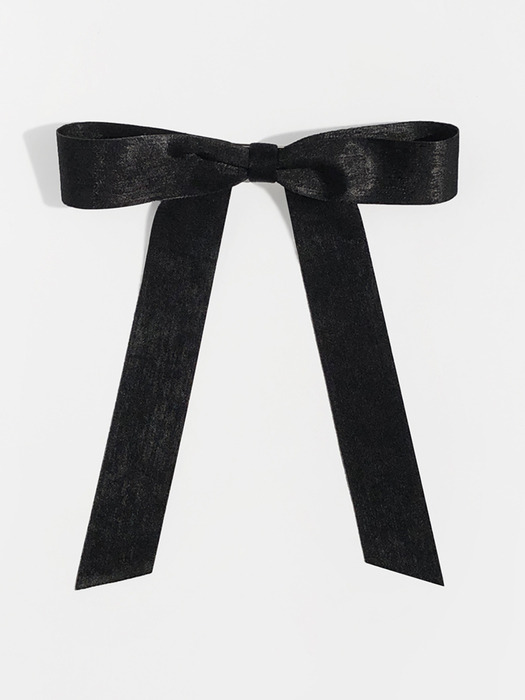 romantic ribbon hair pin (BLACK)