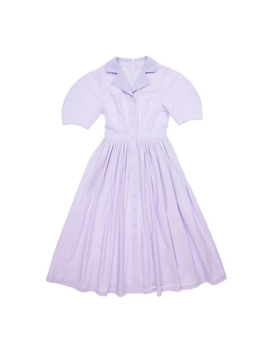 [20SS] HOLLYWOOD shirred waist detail dress (Lilac)