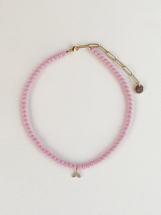 Baby wale necklace (Baby pink)