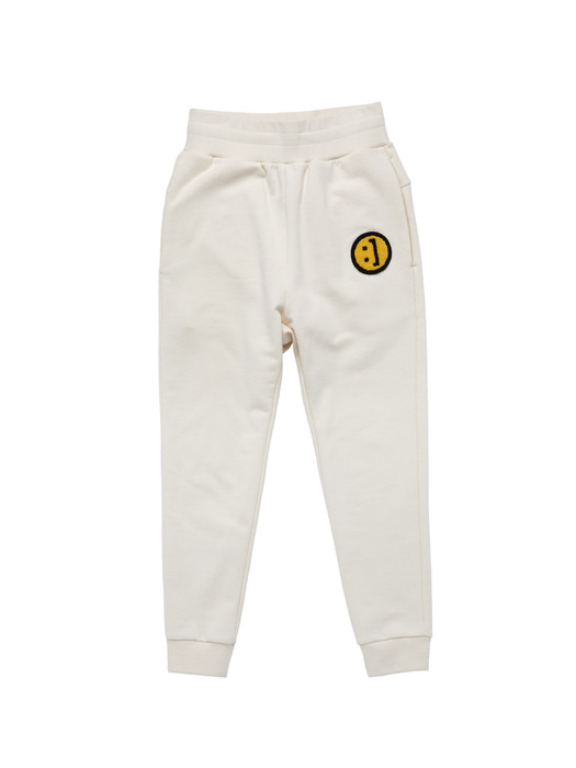 SM:]E PATCH SWEATPANTS IVORY