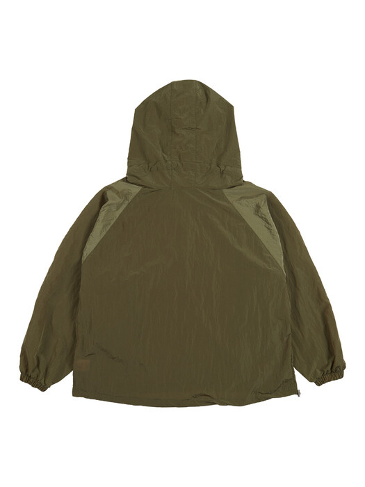 NUMBER ANORAK HOODIE_KHAKI