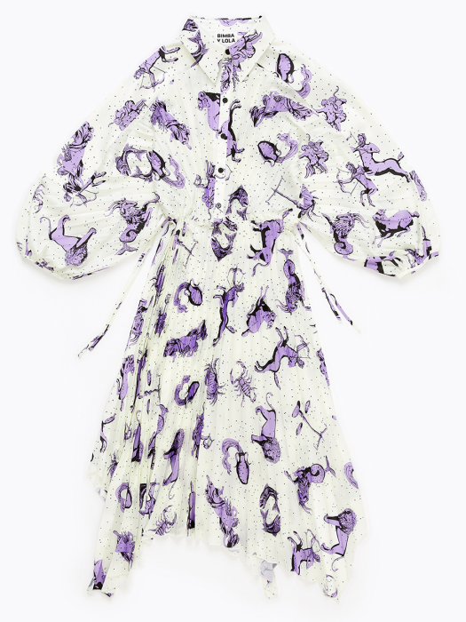 Zodiac print shirt dress_B206AWO001IV