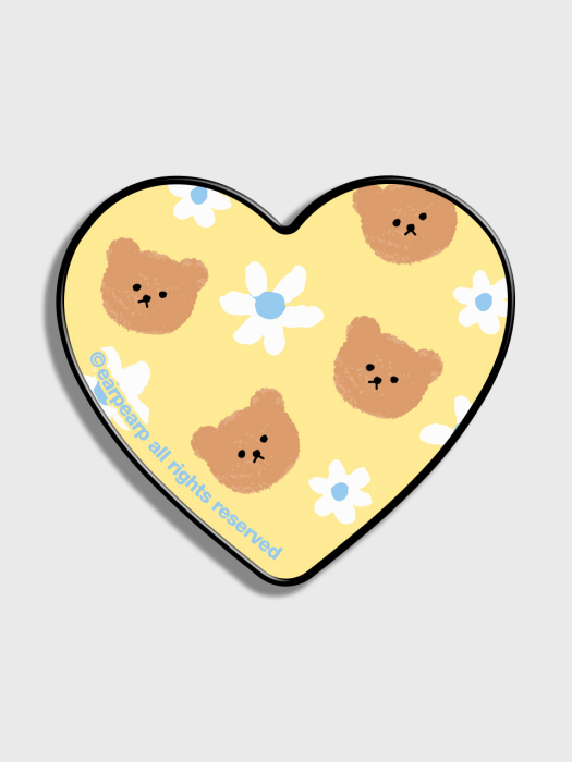 Dot flower bear-yellow(하트톡)