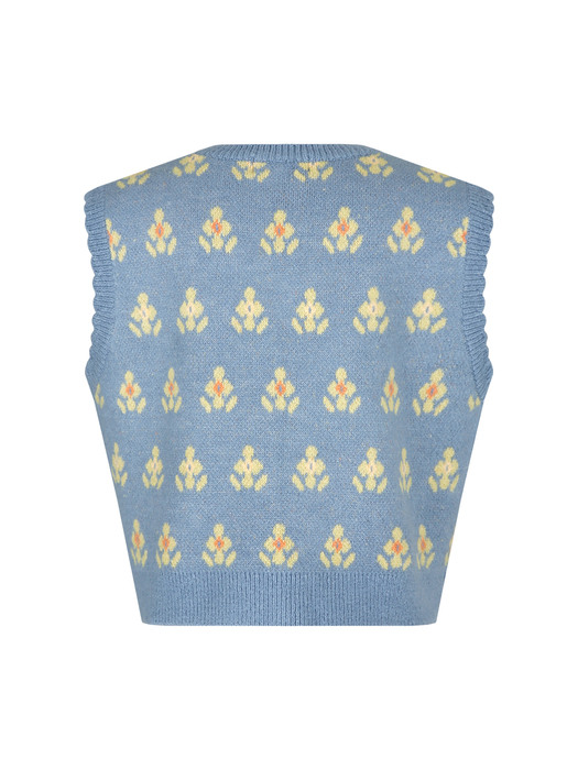 flower vest knit