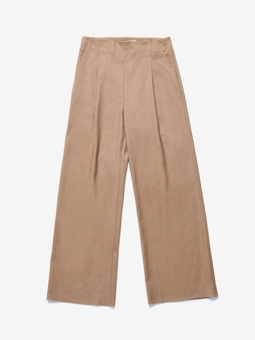 BENSIMON WOOL WIDE PANTS - BEIGE