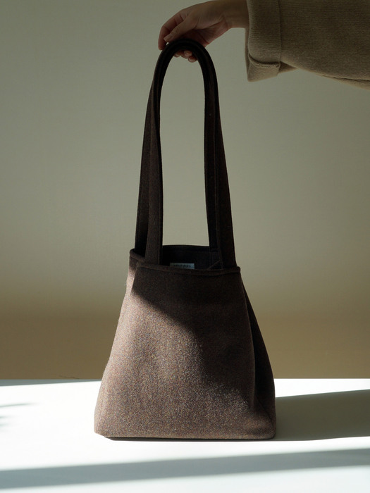 Brown Wool Shoulder Bag