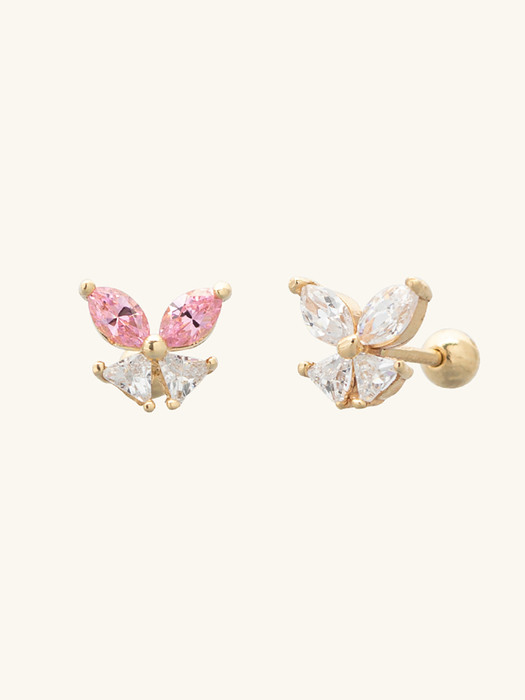 [단독] 14k gold Butterfly point piercing (14k 골드) b10