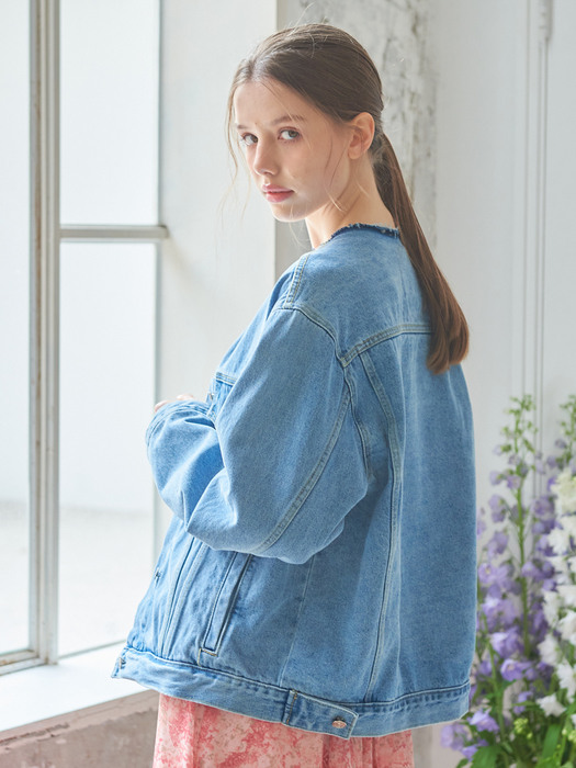 planet-86 non collar denim jacket_blue