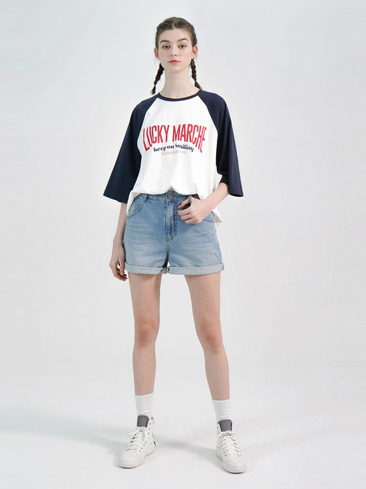 Crop Raglan T-shirt (For WOMEN) _QWTAX21340IVX