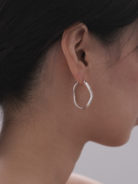 Lea Hoop Earring (silver925)(2color)