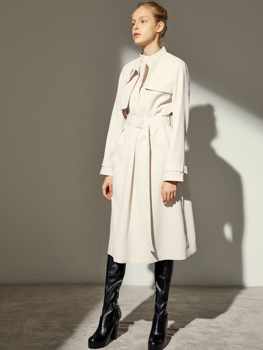 TRENCH DRESS_IVORY