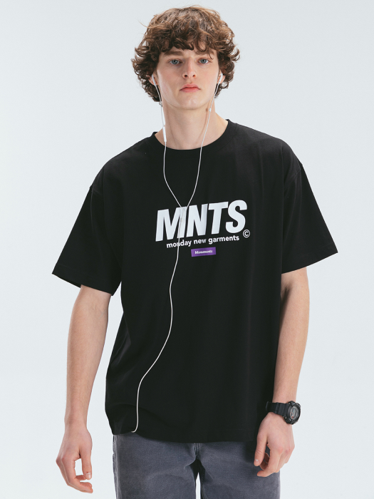 MNTS LOGO T-SHIRTS (BLACK)
