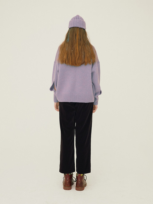 Fontana Slit Turtleneck Sweater_Easter Egg(Pinkish skyblue)